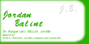 jordan balint business card