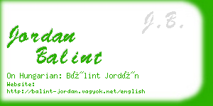 jordan balint business card